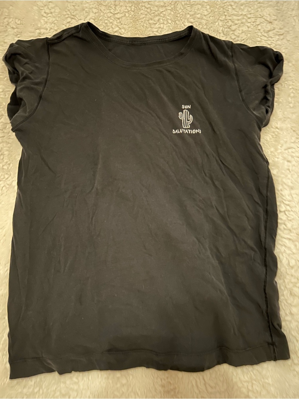 lululemon athletica Black Sun Salutations Short Sleeve Tee